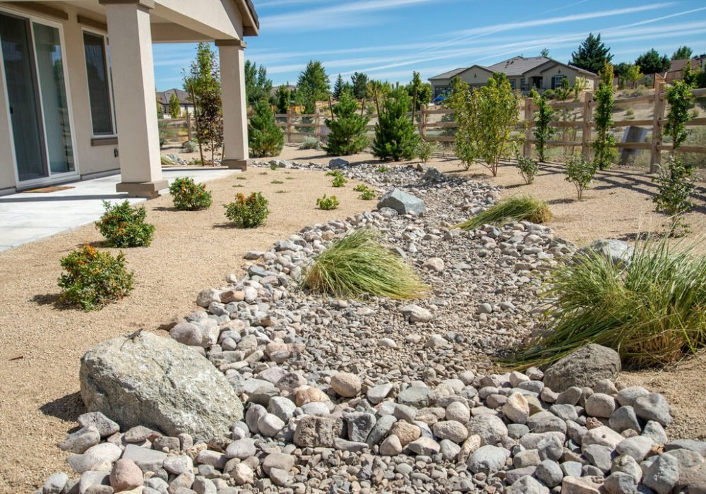 Xeriscaping landscaping dry creek Reno Nevada Tahoe California