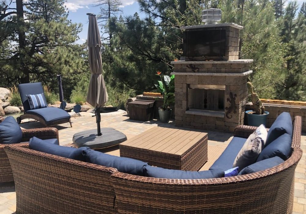 outdoor fire place landscaping custom reno nevada tahoe california