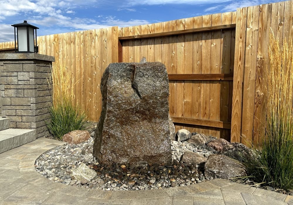 Cored boulder,Bubbling Boulder Water Feature