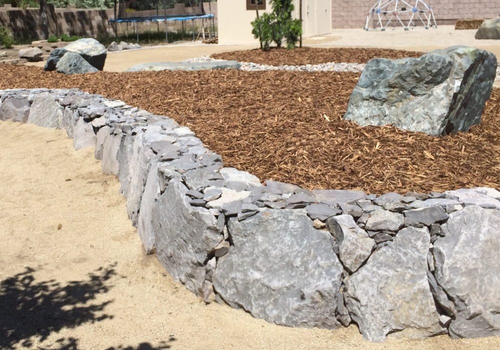Rockery Walls, Boulder retainer walls